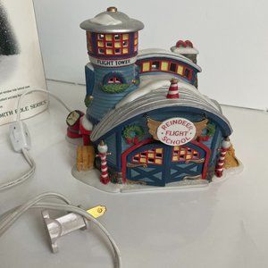 Department 56 North Pole Series Reindeer Flight School Hand Painted #56404 AS IS